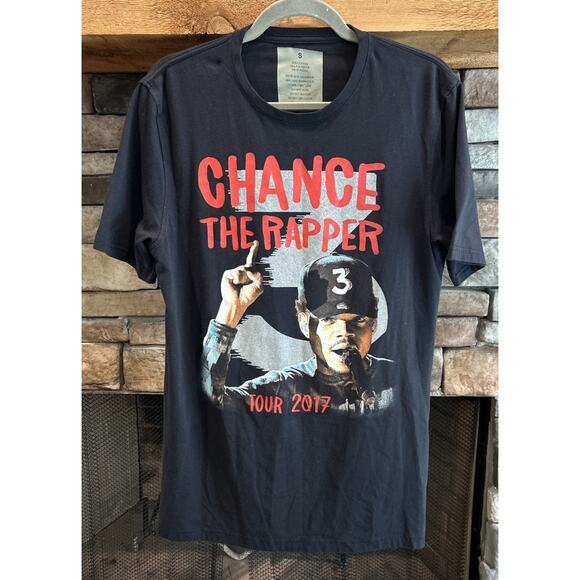 CHANCE THE RAPPER 2017 Tour Black T Shirt Size S *A7 - Picture 1 of 4